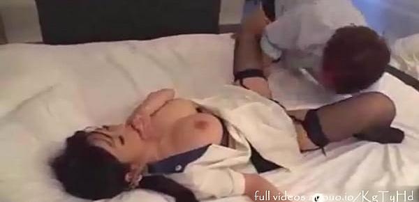  Curvy Young Mom with Big Boobs Covers her Mouth as the Young Guy Pondles and Pounds her Pussy